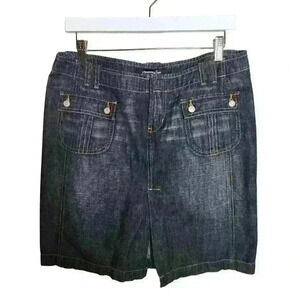 London Jean women's denim skirt front slit jean skirt size 12